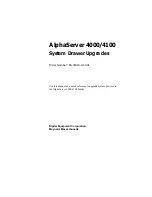 Preview for 1 page of Digital Equipment AlphaServer 4000 Manual