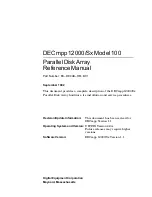 Предварительный просмотр 1 страницы Digital Equipment DECmpp12000 Reference Manual