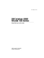 Digital Equipment DECstation 5000/100 Series Maintenance Manual preview