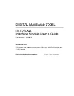 Preview for 3 page of Digital Equipment DLE28-MA User Manual