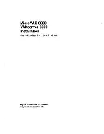 Preview for 1 page of Digital Equipment MicroVAX 3800 Installation Manual