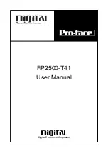 Digital Equipment Pro-face FP2500-T41 User Manual preview