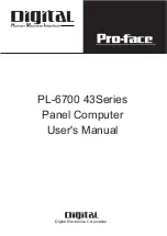 Digital Equipment Pro-Face PL-6700 43 Series User Manual preview