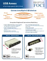 Предварительный просмотр 1 страницы Digital Foci UHB-210 Specifications