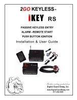 Digital Guard Dawg 2GO KEYLESS iKEY RS Installation & User Manual preview