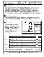 Предварительный просмотр 4 страницы Digital Lighting Systems OPTIMA-DS User Manual