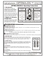 Предварительный просмотр 7 страницы Digital Lighting Systems OPTIMA-DS User Manual