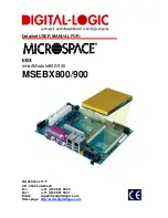 DIGITAL-LOGIC MICROSPACE MSEBX800 User Manual preview