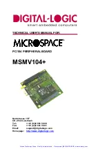 Preview for 2 page of DIGITAL-LOGIC MICROSPACE MSMV104+ Technical  User'S Manual