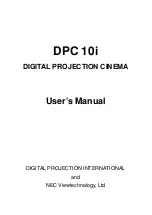 Предварительный просмотр 1 страницы Digital Projection DPC 10i User Manual