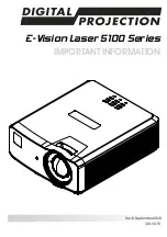 Preview for 1 page of Digital Projection E-Vision 5100 Series Important Information Manual