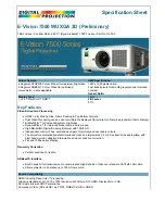 Preview for 1 page of Digital Projection E-Vision 7500 WUXGA Specification Sheet