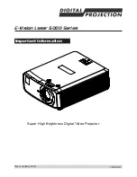 Digital Projection E-Vision Laser 5000 Series Manual preview