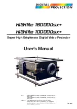 Digital Projection HIGHlite 10000Dsx+ User Manual preview