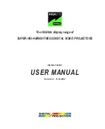 Digital Projection HIGHlite 5000GV User Manual preview