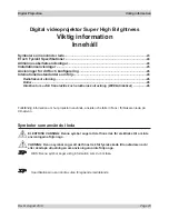 Preview for 23 page of Digital Projection HIGHlite 660 3D Series Important Information Manual