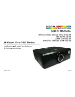 Digital Projection M-Vision Cine 320 Series Installation And Quick Start Manual preview