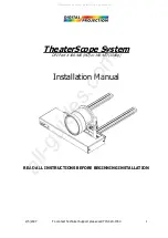 Preview for 1 page of Digital Projection TheaterScooe System Installation Manual