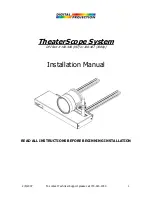 Preview for 1 page of Digital Projection TheaterScope System Installation Manual