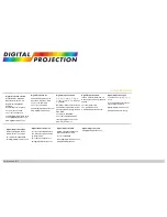 Preview for 137 page of Digital Projection TITAN LASER WUXGA Installation & Quick Start Manual