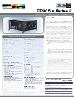 Preview for 1 page of Digital Projection TITAN SX+ 330-L Specifications