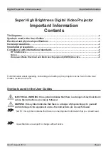 Preview for 3 page of Digital Projection TITAN sx+ Pro Series 3 Important Information Manual