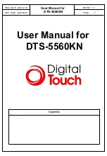 Preview for 1 page of Digital Touch Systems DTS-5560KN User Manual