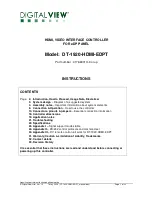 Digital View DT-1920-HDMI-EDPT Instructions Manual предпросмотр