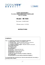 Digital View HE-1600 Instructions Manual предпросмотр