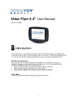 Предварительный просмотр 1 страницы Digital View Video Flyer 7.9" User Manual