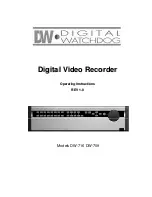 Digital Watchdog DW-709 Operating Instructions Manual preview