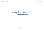 DIGITAL YACHT CLA1000 Fault Finding Manual preview