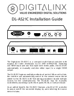 DigitaLinx DL-AS21C Installation Manual предпросмотр