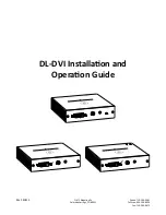 Предварительный просмотр 1 страницы DigitaLinx DL-DVI-R100 Installation And Operation Manual