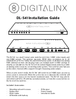 DigitaLinx DL-S41 Installation Manual предпросмотр