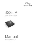 digitalSTROM dSS-IP Operation & Settings Manual preview