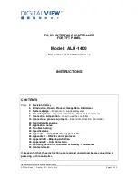 digitalview ALR-1400 Instructions Manual предпросмотр