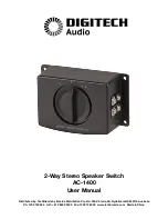 DIGITECH Audio AC-1400 User Manual preview