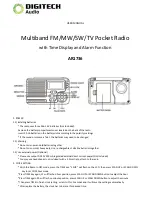 DIGITECH Audio AR1736 User Manual preview