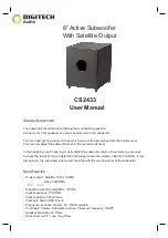 Preview for 1 page of DIGITECH Audio CS2433 User Manual