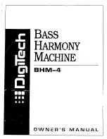 Предварительный просмотр 1 страницы DigiTech BASS HARMONY MACHINE Manual