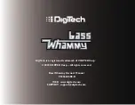 Preview for 17 page of DigiTech Bass Whammy Owner'S Manual