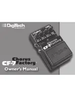 DigiTech Chorus Factory CF-7 Owner'S Manual предпросмотр