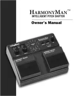 DigiTech HARMONYMAN - Owner'S Manual preview