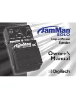 DigiTech JamMan Solo Owner'S Manual preview