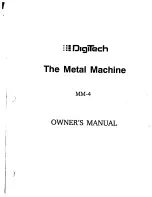 Предварительный просмотр 1 страницы DigiTech METALMACHINE Manual