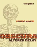 Preview for 1 page of DigiTech Obscura Owner'S Manual