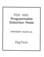 Предварительный просмотр 1 страницы DigiTech PDS1650 Owner'S Manual