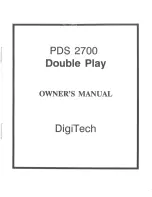 DigiTech PDS2700 Owner'S Manual preview