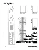 DigiTech RP5 Owner'S Manual preview